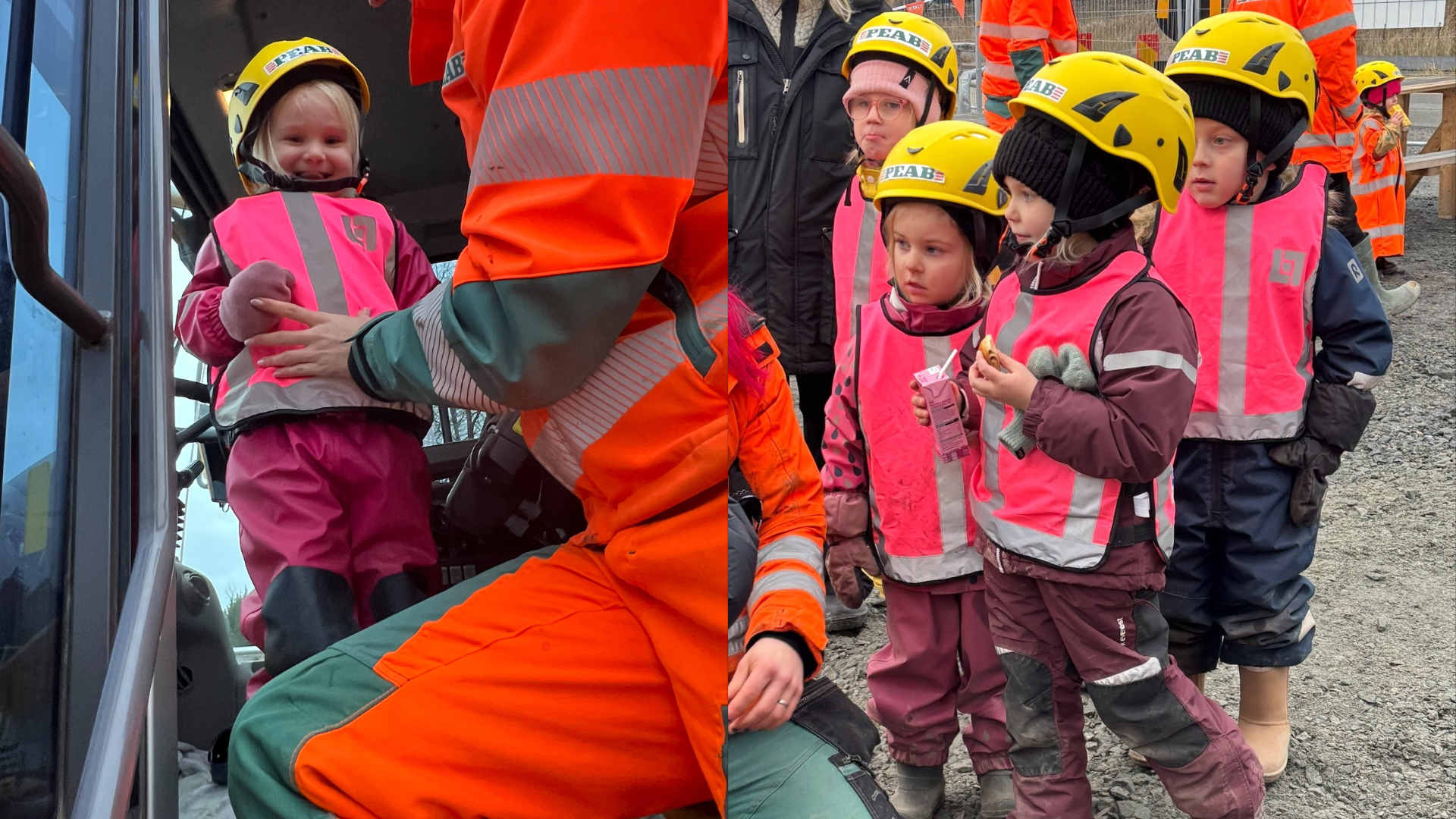 Läs mer om artikeln Barnens nyfikenhet i centrum när Fredsborg förskola besökte bygget i närområdet